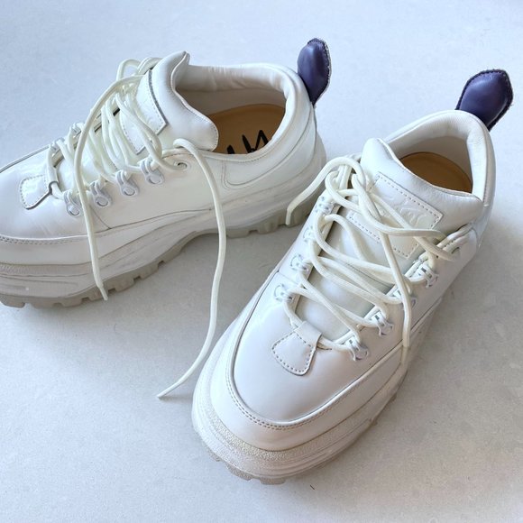 EYTYS Angel Patent Leather Sneaker White Size 8.5 - Picture 6 of 8